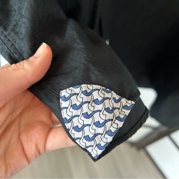 [3X] NXT Men’s Black on Black Pattern Formal Cotton Button Down Dress Shirt - Picture 8 of 11